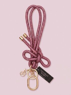 NWT Victoria’s Secret Pink Bling Bow Tie Knot Keychain Holder Wristlet